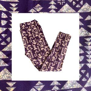 LuLaRoe TC Leggings Tall & Curvy New Purple Geometric Grey Gray Cream Yellow Pea